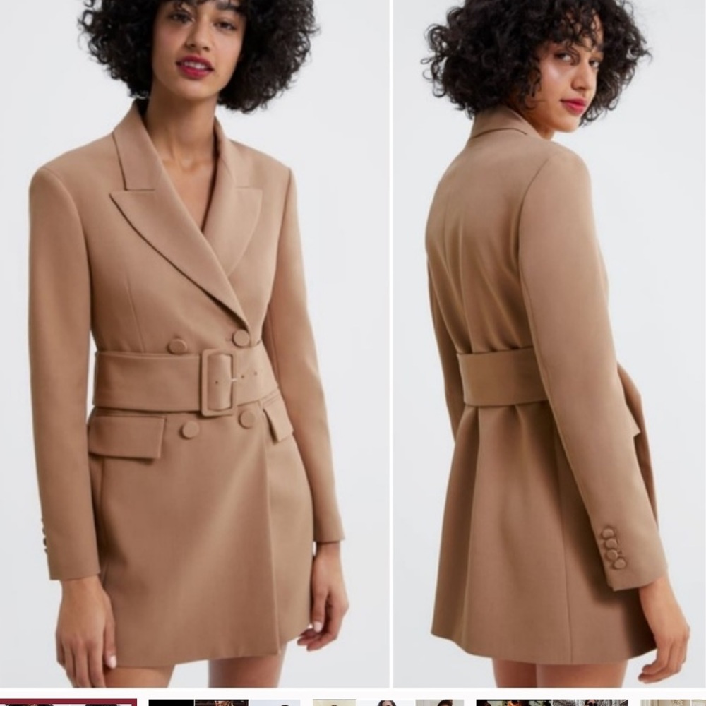 Like new Zara Blogger favorite belted blazer jacket